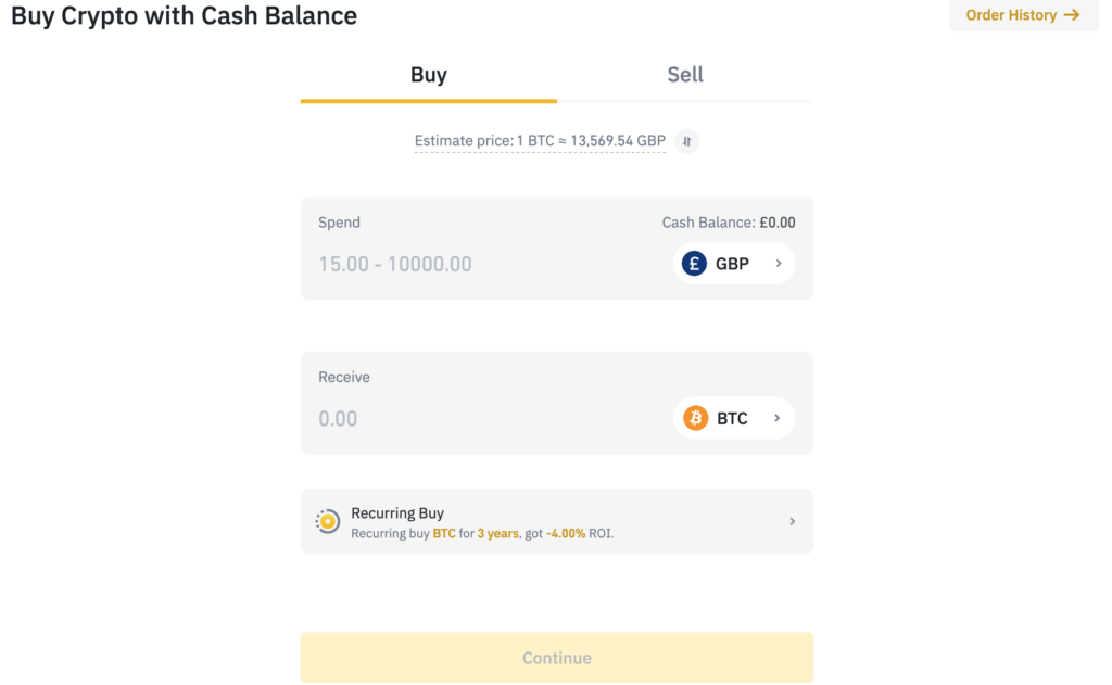 buy crypto with binance: Binance Convert